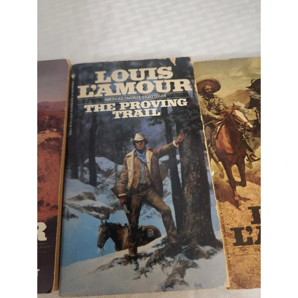 Louis L'Amour Western Paperback Book Lot The Man Called Noon Proving Trail Catlo